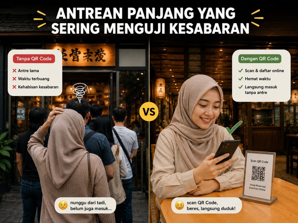 ilustrasi cerita kuliner antrean panjang ilustrasi cerita kuliner antrean panjang